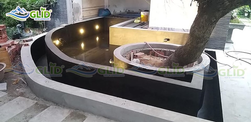 thiết kế thi công hồ cá koi ciputra 