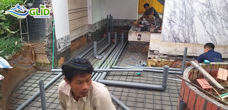 thiết kế thi công hồ cá koi ciputra 