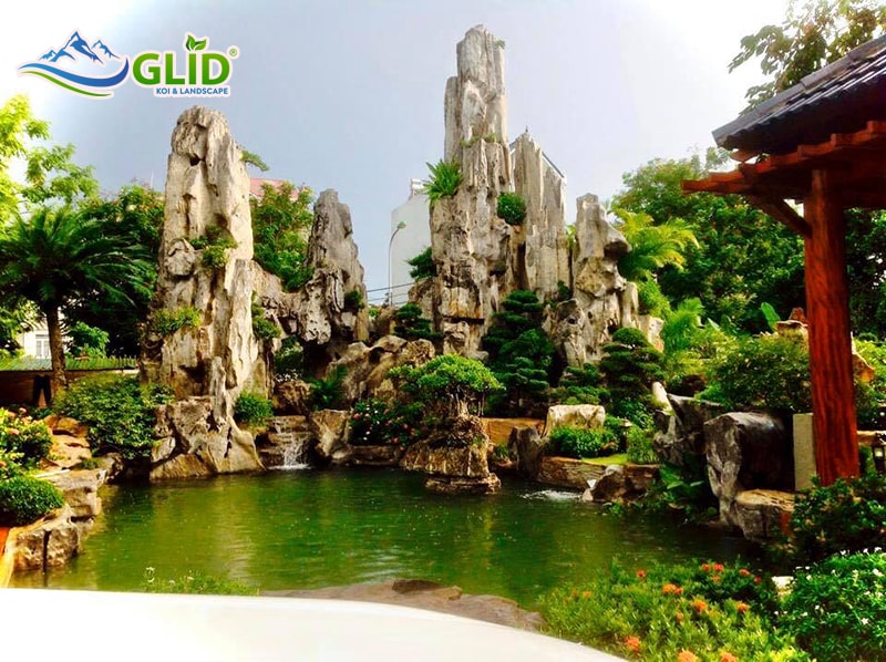thiết kế thi công hồ cá koi hòa bình 