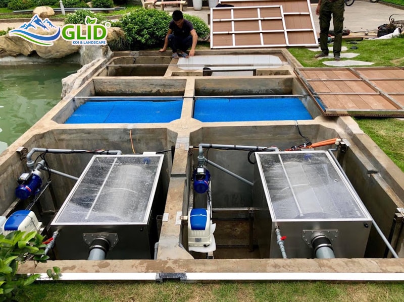 thiết kế thi công hồ cá koi Hòa bình