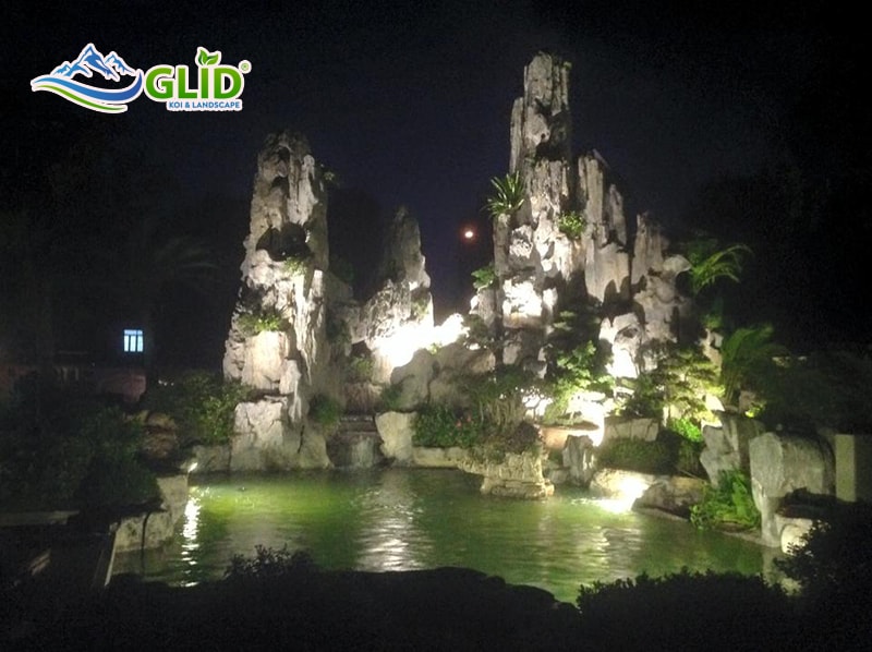 thiết kế thi công hồ cá koi Hòa bình