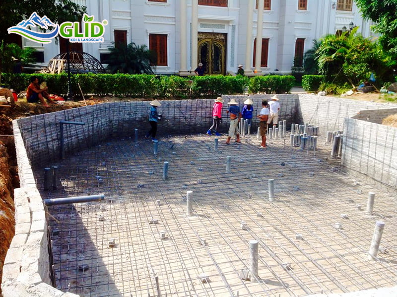 thiết kế thi công hồ cá koi Hòa bình