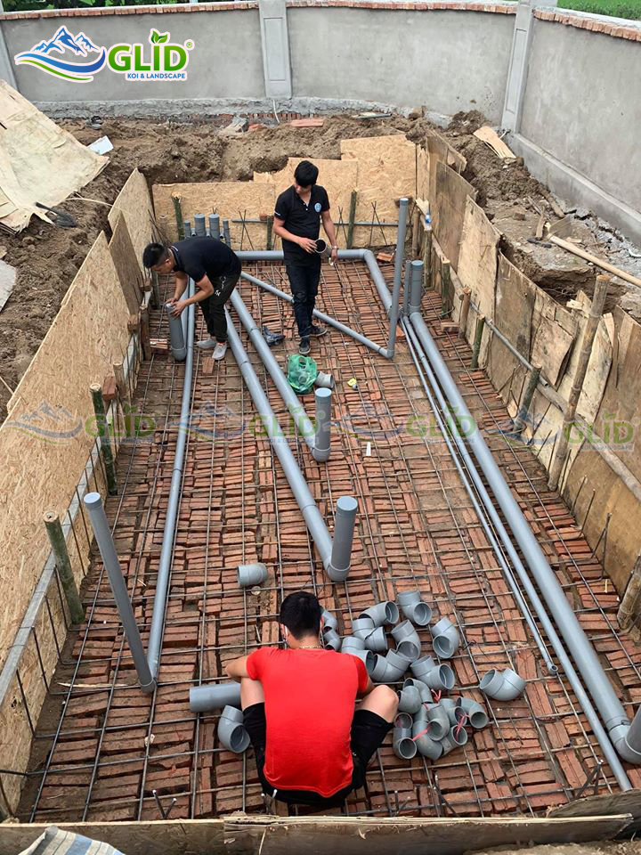 Thi công hồ cá koi Như Quỳnh, Hưng yên