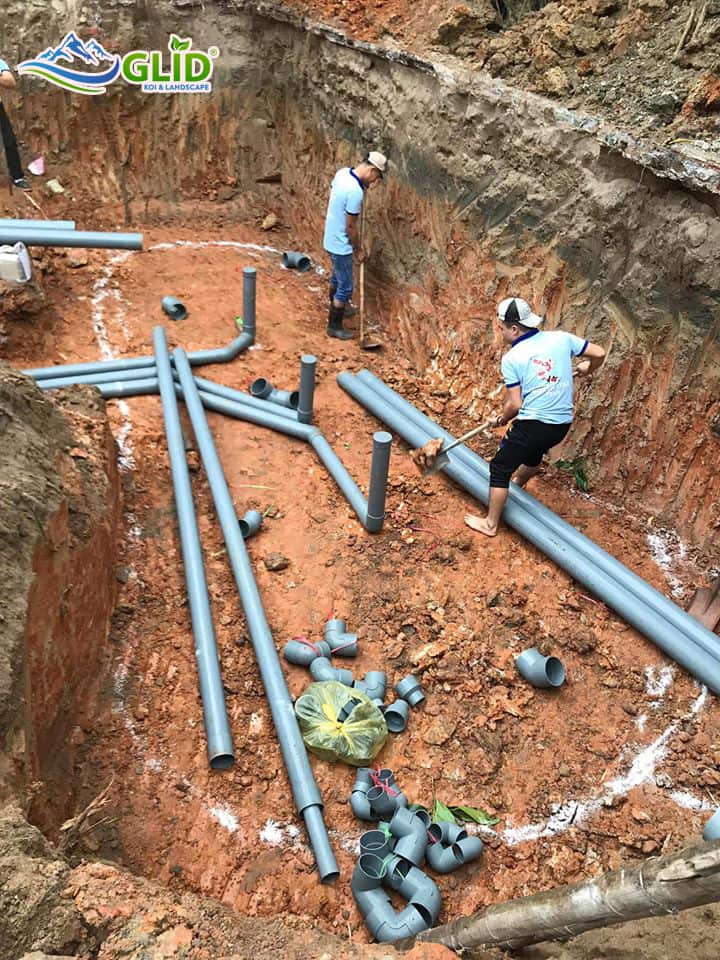 thiết kế thi công hồ cá koi phú thọ