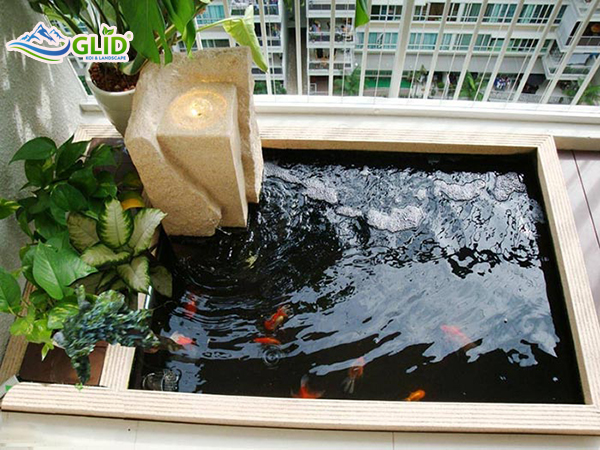 thiết kế thi công hồ koi sân thượng