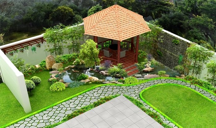 Nguyên tắc thiết kế sân vườn biệt thự 