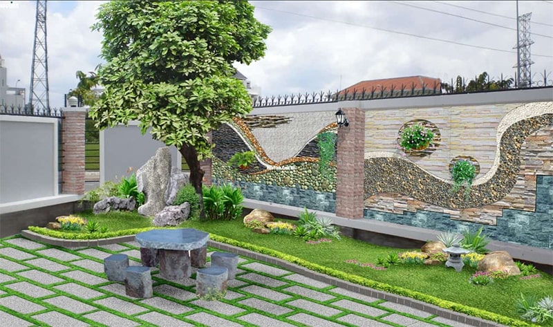 thiết kế thi công tiểu cảnh sân vườn