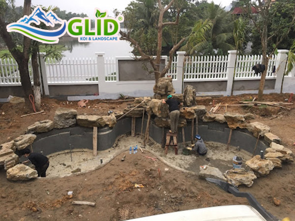 Báo giá thiết kế thi công hồ cá koi Hà Nội