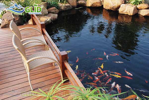 Bỏ túi cách thi công hồ cá koi trên mái