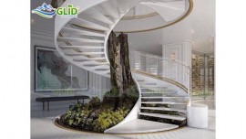 Ý tưởng hòn non bộ cầu thang mới nhất 2022