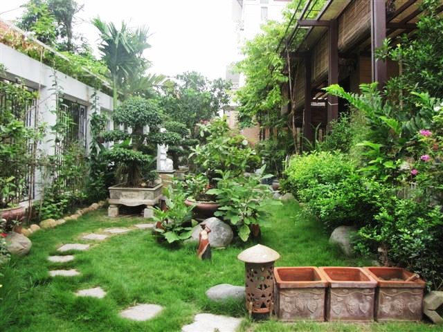 Bí quyết thiết kế sân vườn trước nhà ấn tượng thu hút đầy độc đáo