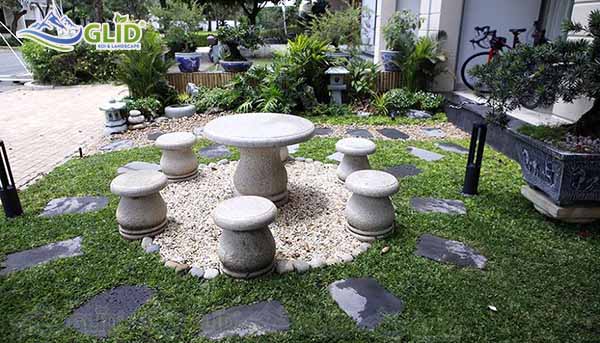  tiểu cảnh sân vườn đơn giản