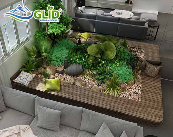 Thi công tiểu cảnh sân vườn mini đẹp vạn người mê