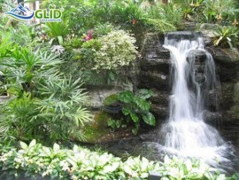 Tiểu cảnh thác nước mini tạo điểm nhấn cho ngôi nhà 